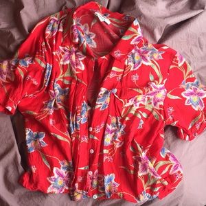 Floral button up